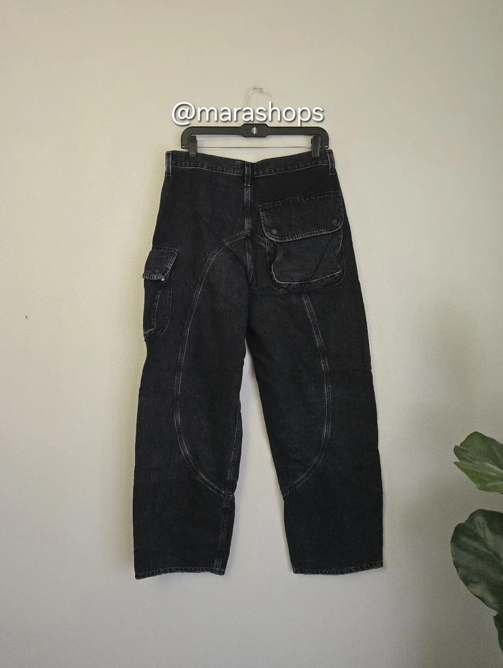 AGOLDE Cass Baggy Cargo Jean Black